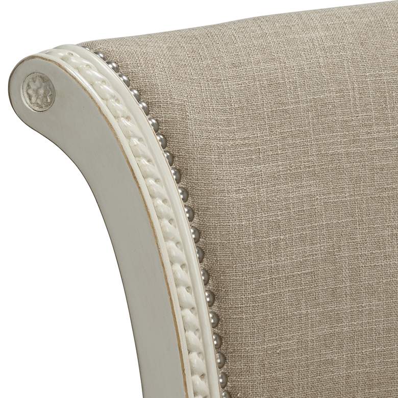 Image 4 55 Downing Street Oliver 24 1/2" Cream Scroll Swivel Counter Stool more views