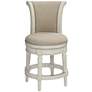 7_55 Downing Street Oliver 24 1/2" Cream Scroll Swivel Counter Stool more views