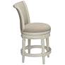 55 Downing Street Oliver 24 1/2" Cream Scroll Swivel Counter Stool