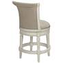 55 Downing Street Oliver 24 1/2" Cream Scroll Swivel Counter Stool