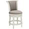 55 Downing Street Oliver 24 1/2" Pewter and White Swivel Counter Stool