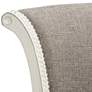 4_55 Downing Street Oliver 24 1/2" Pewter and White Swivel Counter Stool more views
