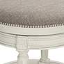 5_55 Downing Street Oliver 24 1/2" Pewter and White Swivel Counter Stool more views