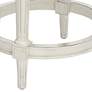 6_55 Downing Street Oliver 24 1/2" Pewter and White Swivel Counter Stool more views