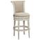 55 Downing Street Oliver 30 1/2" Cream Scroll Back Swivel Bar Stool