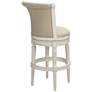 55 Downing Street Oliver 30 1/2" Cream Scroll Back Swivel Bar Stool