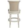 55 Downing Street Oliver 30 1/2" Cream Scroll Back Swivel Bar Stool