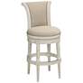 7_55 Downing Street Oliver 30 1/2" Cream Scroll Back Swivel Bar Stool more views