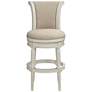 55 Downing Street Oliver 30 1/2" Cream Scroll Back Swivel Bar Stool