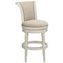 55 Downing Street Oliver 30 1/2" Cream Scroll Back Swivel Bar Stool