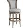 55 Downing Street Oliver 30 3/4" Ash Gray Scroll Back Swivel Bar Stool
