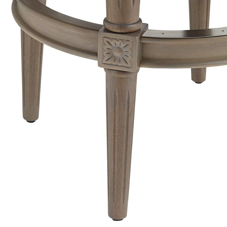 Image 6 55 Downing Street Oliver 30 3/4" Ash Gray Scroll Back Swivel Bar Stool more views