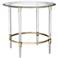 55 Downing Street Saarinen 24 1/4" Wide Gold and Glass Side Table