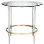 6_55 Downing Street Saarinen 24 1/4" Wide Gold and Glass Side Table more views