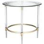 7_55 Downing Street Saarinen 24 1/4" Wide Gold and Glass Side Table more views