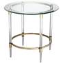 55 Downing Street Saarinen 24 1/4" Wide Gold and Glass Side Table in scene