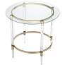 55 Downing Street Saarinen 24 1/4" Wide Gold and Glass Side Table in scene