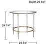 55 Downing Street Saarinen 24 1/4" Wide Gold and Glass Side Table in scene