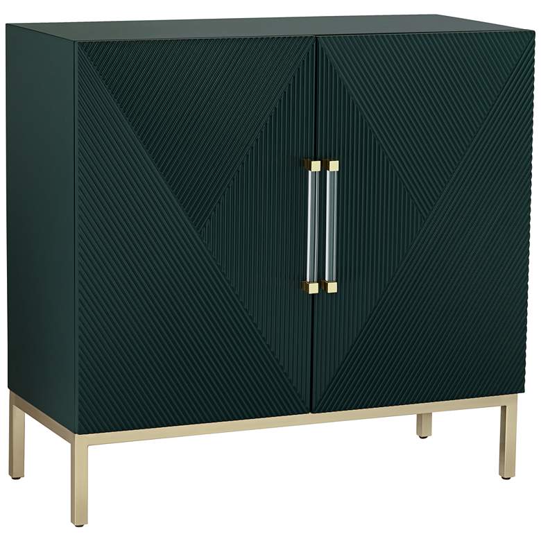 Image 3 55 Downing Street Saga 36" Wide Green and Gold 2-Door Accent Chest