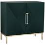 3_55 Downing Street Saga 36" Wide Green and Gold 2-Door Accent Chest