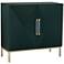 55 Downing Street Saga 36" Wide Green and Gold 2-Door Accent Chest