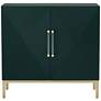 7_55 Downing Street Saga 36" Wide Green and Gold 2-Door Accent Chest more views