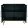 55 Downing Street Saga 36" Wide Green and Gold 2-Door Accent Chest in scene