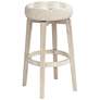 2_55 Downing Street Shelby 29" Whitewash Backless Swivel Bar Stool