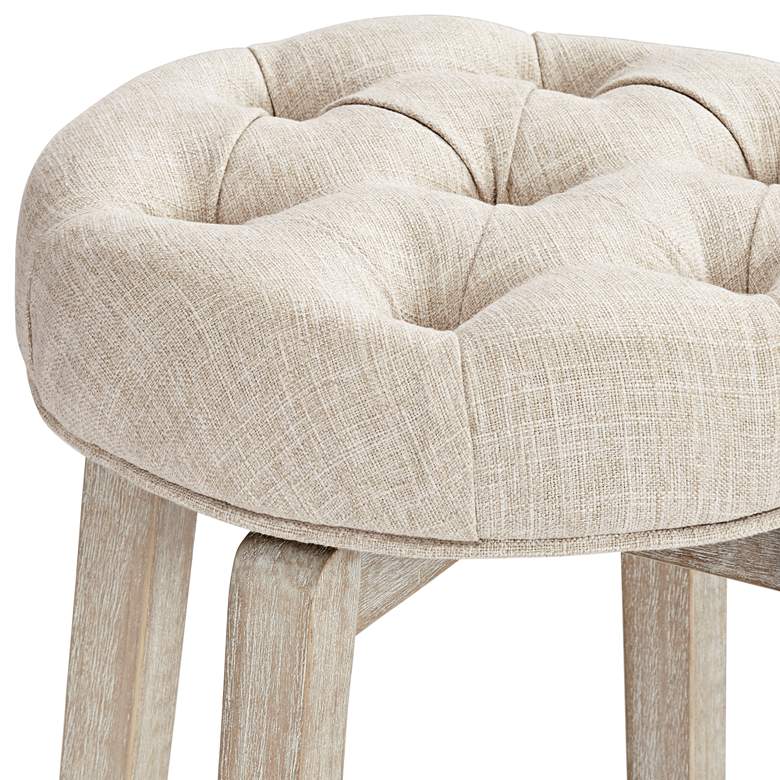 Image 3 55 Downing Street Shelby 29" Whitewash Backless Swivel Bar Stool more views