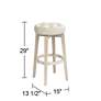 55 Downing Street Shelby 29" Whitewash Backless Swivel Bar Stool