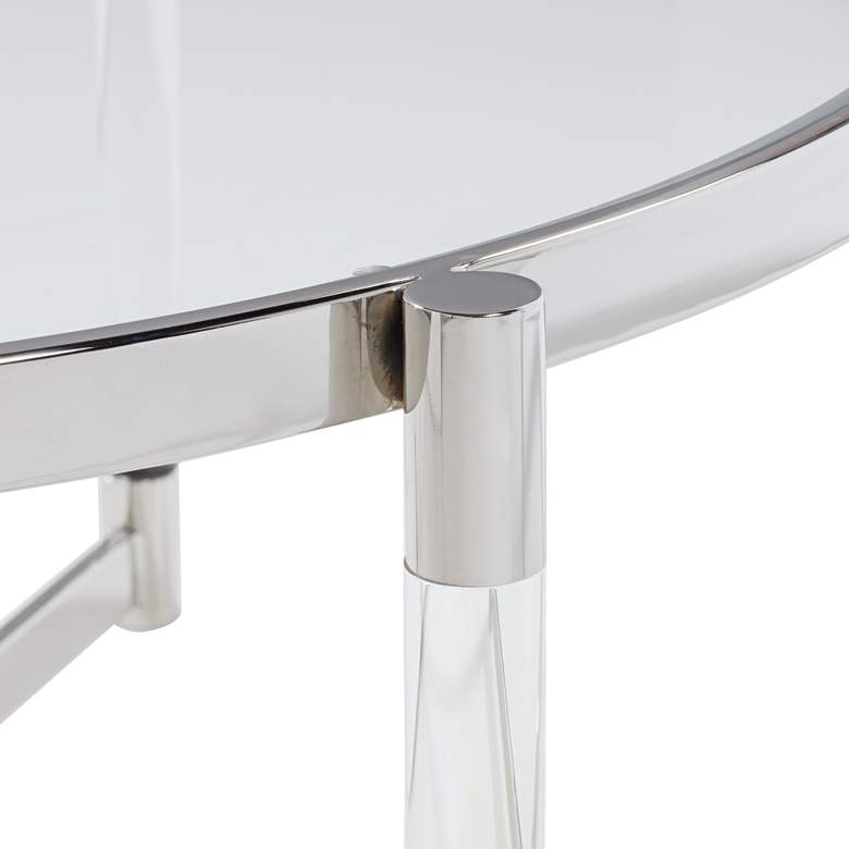 Image 4 55 Downing Street Stefania 36" Silver and Acrylic Modern Coffee Table more views