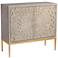 55 Downing Street Sunburst 39 1/2" Wide 2-Door Gray Wood Accent Chest