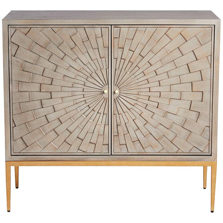 Image 6 55 Downing Street Sunburst 39 1/2" Wide 2-Door Gray Wood Accent Chest more views