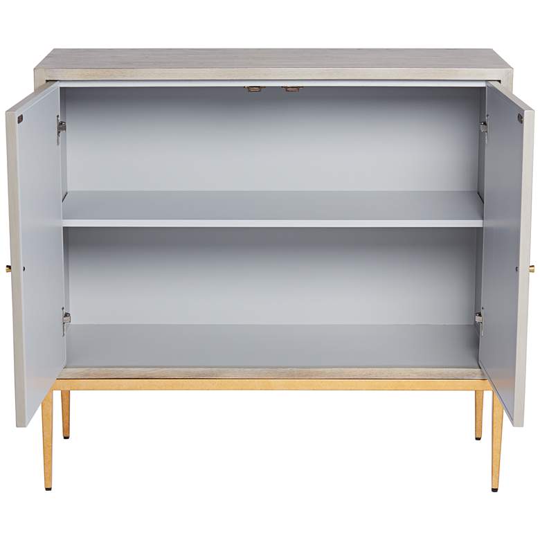 Image 7 55 Downing Street Sunburst 39 1/2" Wide 2-Door Gray Wood Accent Chest more views