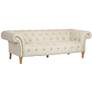 3_55 Downing Street Tessa 90 3/4" Wide Tufted Beige Linen French Sofa