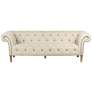 6_55 Downing Street Tessa 90 3/4" Wide Tufted Beige Linen French Sofa more views