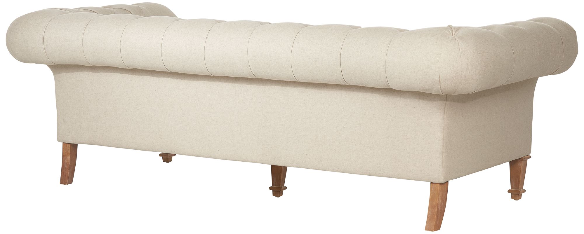 55 Downing Street Tessa 90 3/4" Wide Tufted Beige Linen French Sofa in scene