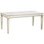 3_55 Downing Street Veronica 71" Wide Gold Leaf and Mirror Dining Table