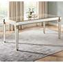 2_55 Downing Street Veronica 71" Wide Gold Leaf and Mirror Dining Table