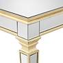 4_55 Downing Street Veronica 71" Wide Gold Leaf and Mirror Dining Table more views