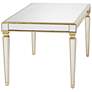 5_55 Downing Street Veronica 71" Wide Gold Leaf and Mirror Dining Table more views