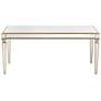 6_55 Downing Street Veronica 71" Wide Gold Leaf and Mirror Dining Table more views
