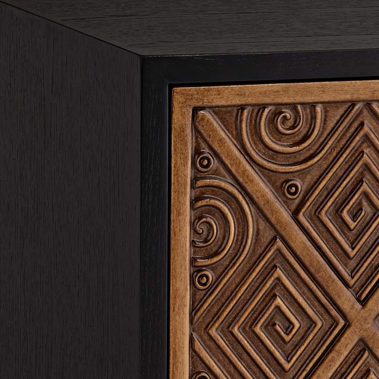 Image 4 55 Downing Street Vinnie 40" Wide Black and Brown 2-Door Accent Chest more views