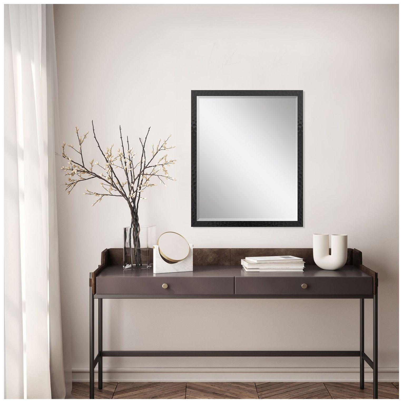 Image 5 #550 Black Wall Mirror - 24" x 30" more views