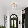1_Arabesque 12" Wide Soft Gold Ceiling Light in scene
