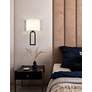 1_Textile Oslo 17 3/4" High Matte Black ADA Wall Sconce in scene