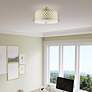 1_Arabesque 18 1/4" Wide Soft Gold Drum Ceiling Light in scene