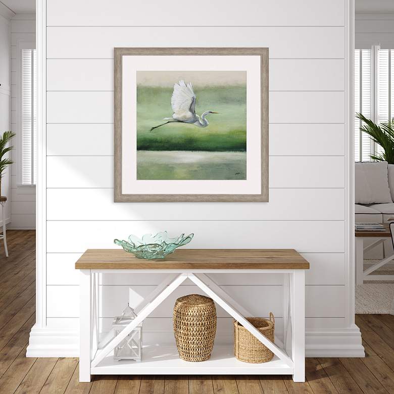 Image 1 Flight 44 inch Square Giclee Framed Wall Art in scene