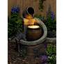 Thumbnail1 of John Timberland Cascading 35" Rustic Two Jug Fountain with LED Light in scene