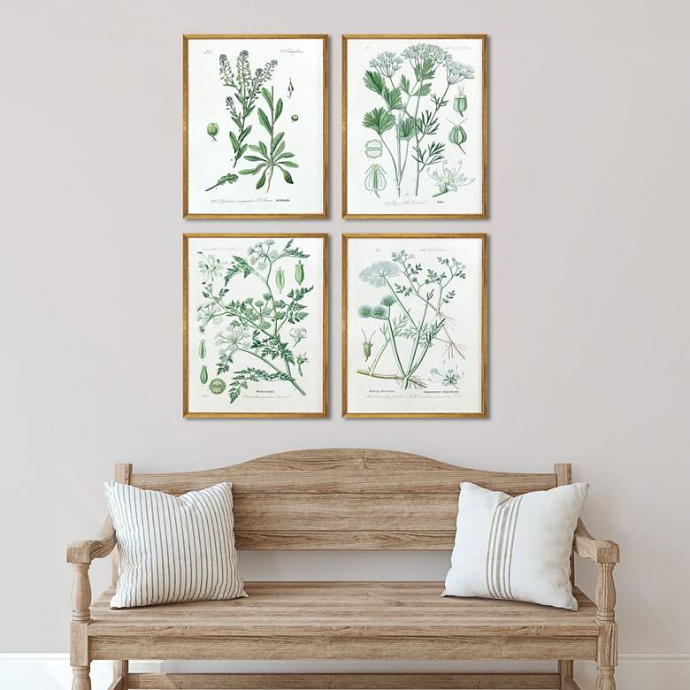 Image 1 Assemblage 25" High 4-Piece Giclee Framed Wall Art Set in scene